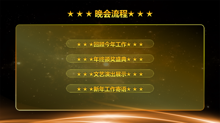 黑金大气企业年会暨颁奖典礼PPT模板 - 年度誓师大会 黑金大气企业年会暨颁奖典礼PPT模板 - 年度誓师大会