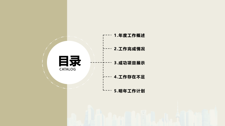 米白简约商务风年终总结PPT模板 - 创意工作汇报PowerPoint 米白简约商务风年终总结PPT模板 - 创意工作汇报PowerPoint