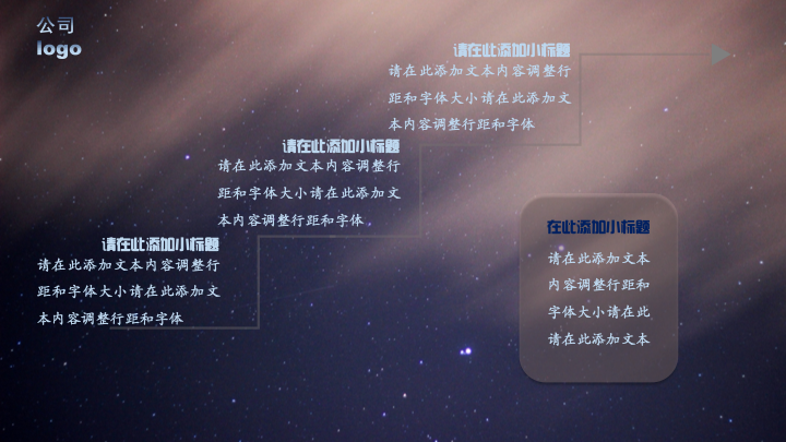 星空蓝棕色商务汇报PPT模板 - 创意科技风工作总结PowerPoint